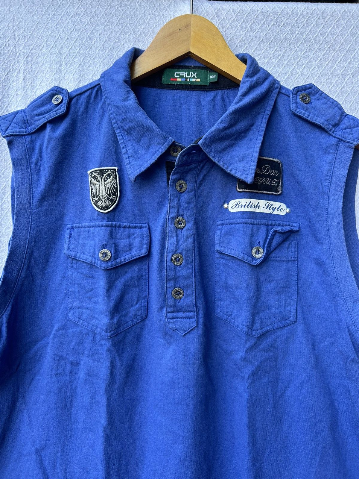 20471120 × Beauty Beast × Hysteric Glamour Crux japanese polo shirt sleeveless Size US L / EU 52-54 / 3 - 2 Thumbnail
