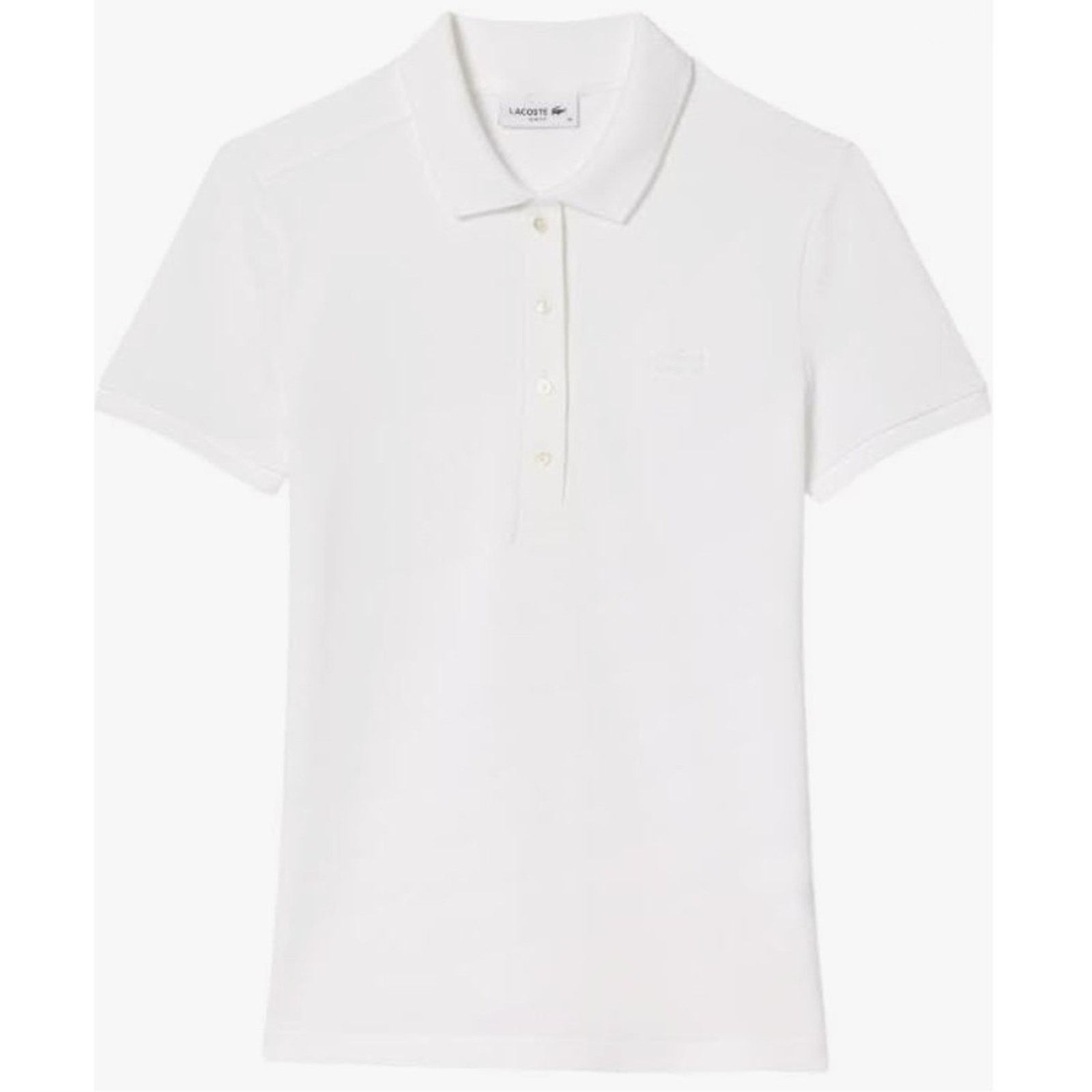 Lacoste WomensL.12.D Slim Fit Stretch Mini Polo White 14