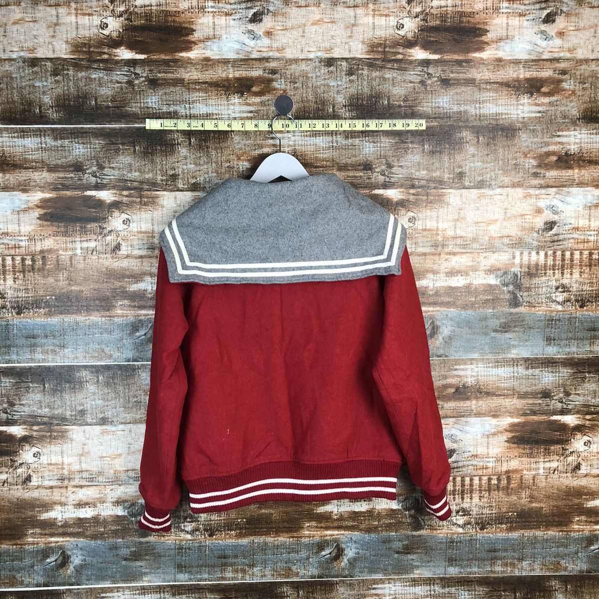Japanese Brand Cate D Lard Red Bombers varsity Jacket #A1760 Size S / US 4 / IT 40 - 12 Thumbnail