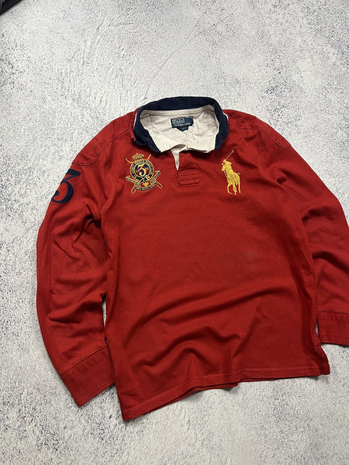 Polo Ralph Lauren Vintage Polo Ralph Lauren #3 RRL Rugby Shirt Longsleeve Y2k Size US L / EU 52-54 / 3 - 4 Thumbnail
