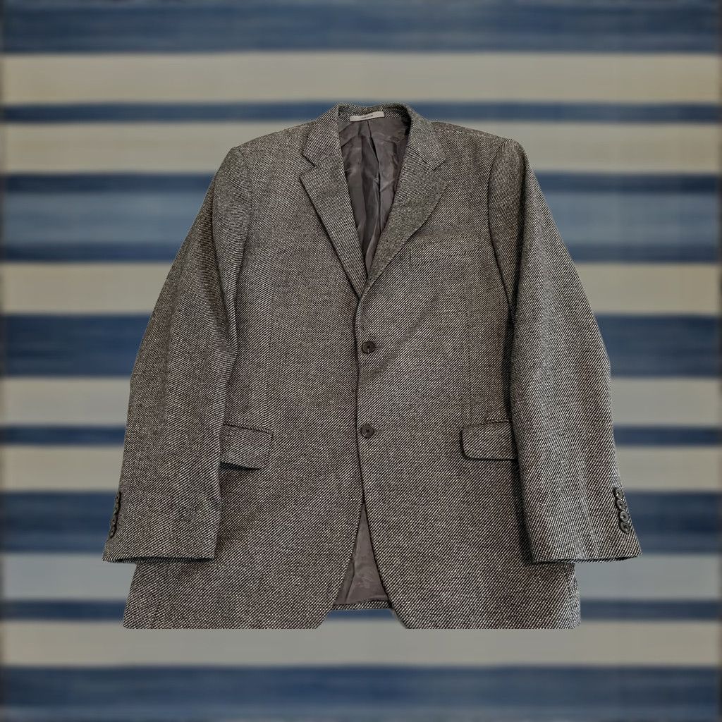 Nordstrom VINTAGE Nordstrom Loro Piana Cashmere Silk Gray Sport Coat Jacket Blazer Mens 44L Size 44R - 1 Thumbnail