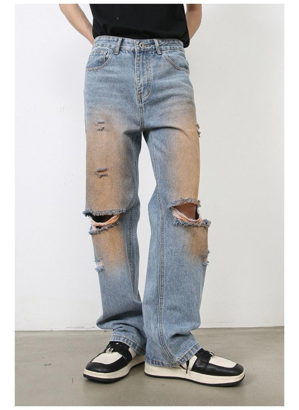 Other Gradient Distressed Blue Denim Jeans Size US 30 / EU 46 - 6 Thumbnail