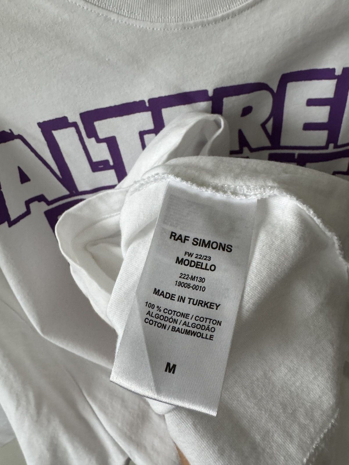 Raf Simons Raf Simons Oversized Altered Reality Graphic Tee Size US M / EU 48-50 / 2 - 6 Thumbnail