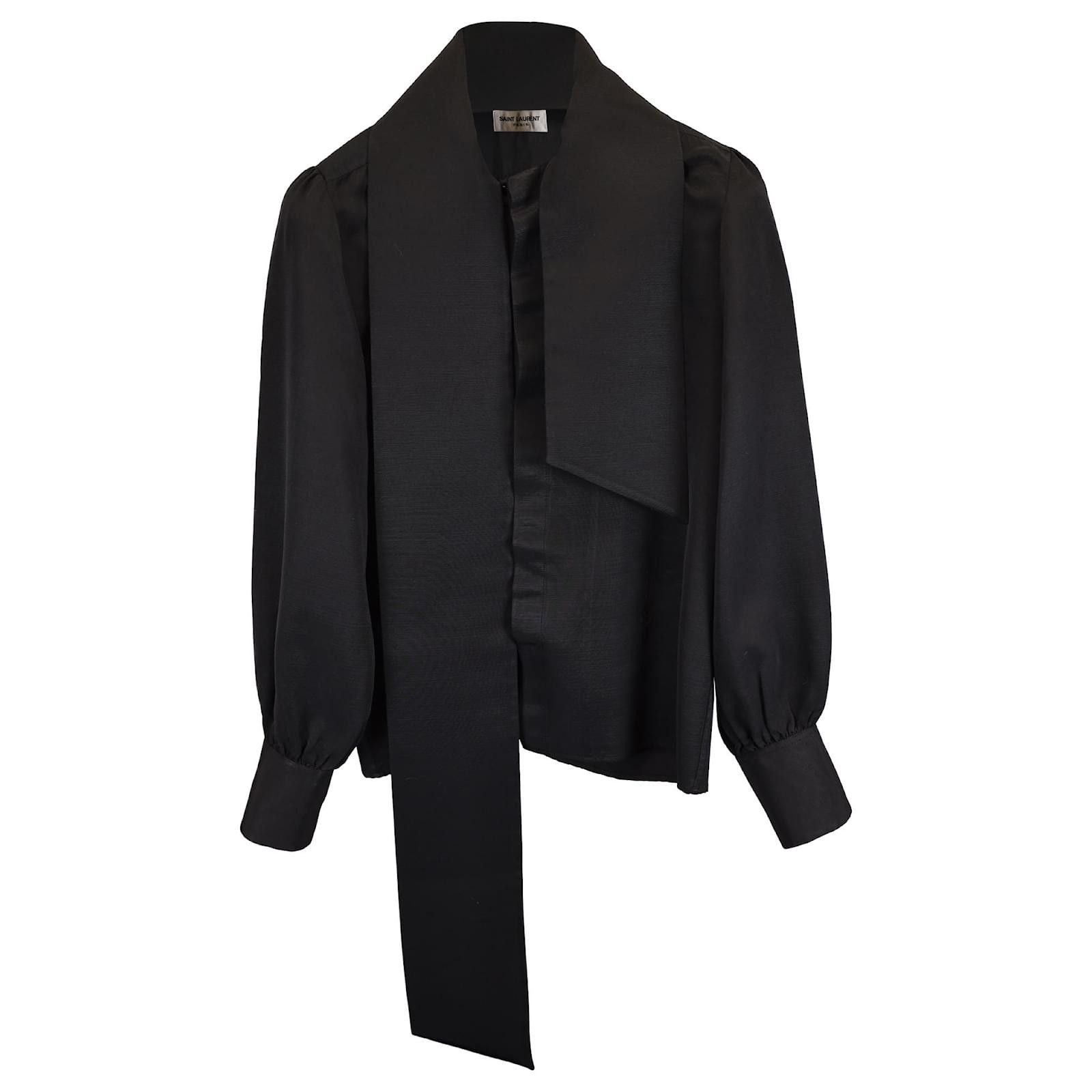 Saint Laurent Paris o1bcso1str1124 Shirt in Black Size US M / EU 48-50 / 2 - 1 Thumbnail