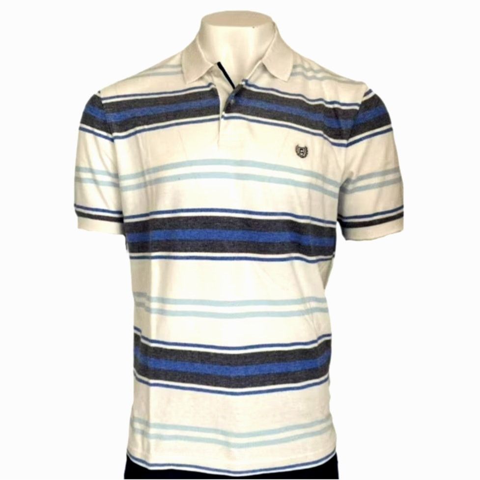 Chaps CHAPS Natural Stretch Striped Polo Shirt - Men's Large Size US L / EU 52-54 / 3 - 1 Thumbnail