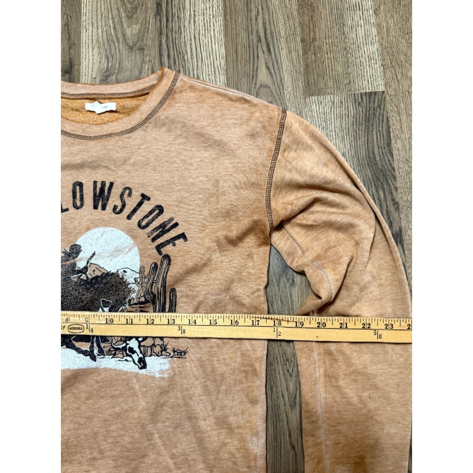Vintage Maurices Sweater Shirt Womens XS Yellow White Black Yellowstone Print Pullover Long Sleeve Casual Fall Spring Summer Regular Size XS / US 0-2 / IT 36-38 - 6 Thumbnail