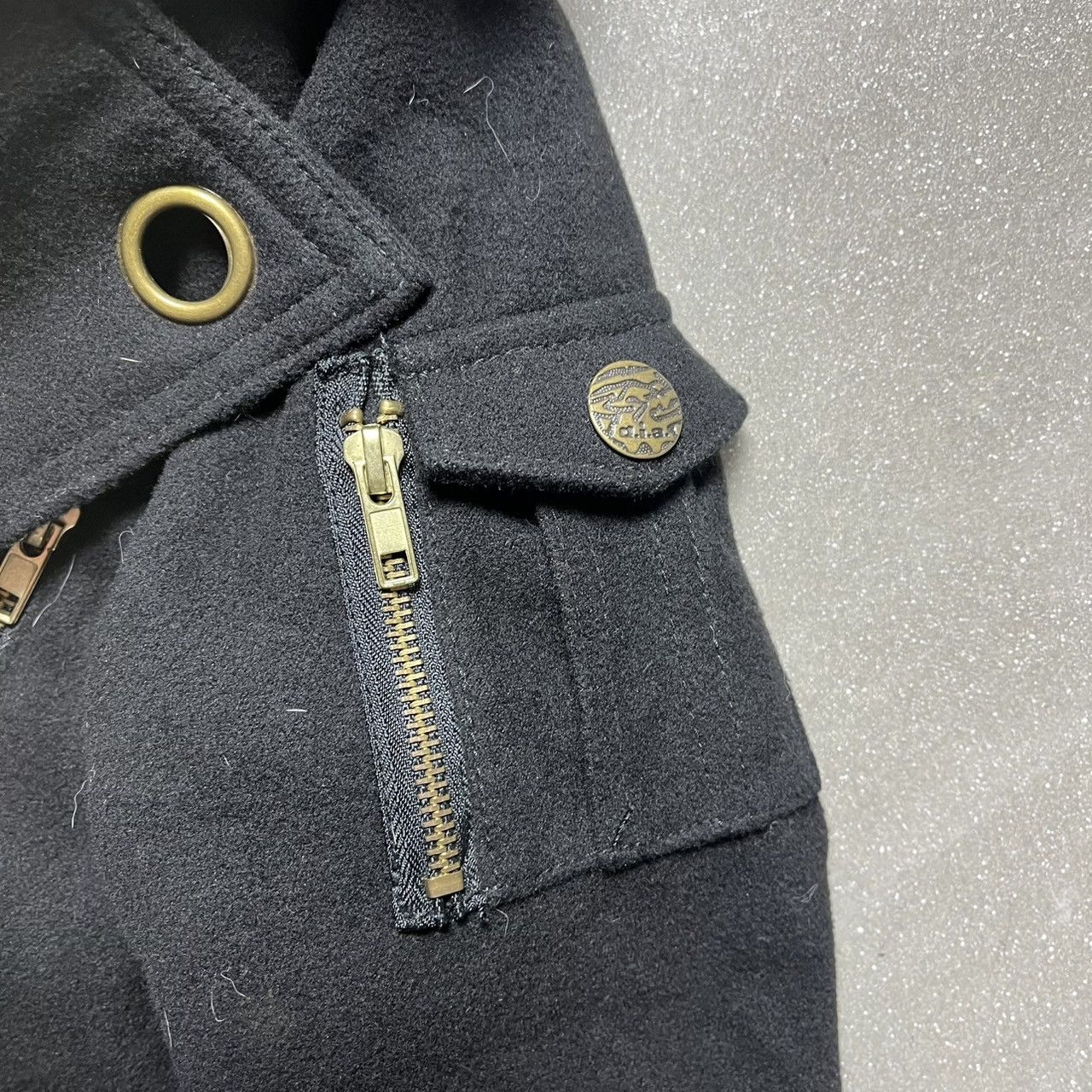 If Six Was Nine × Japanese Brand × Le Grande Bleu (L.G.B.) Black Faux Fur Trimmed Jacket Size S / US 4 / IT 40 - 7 Thumbnail
