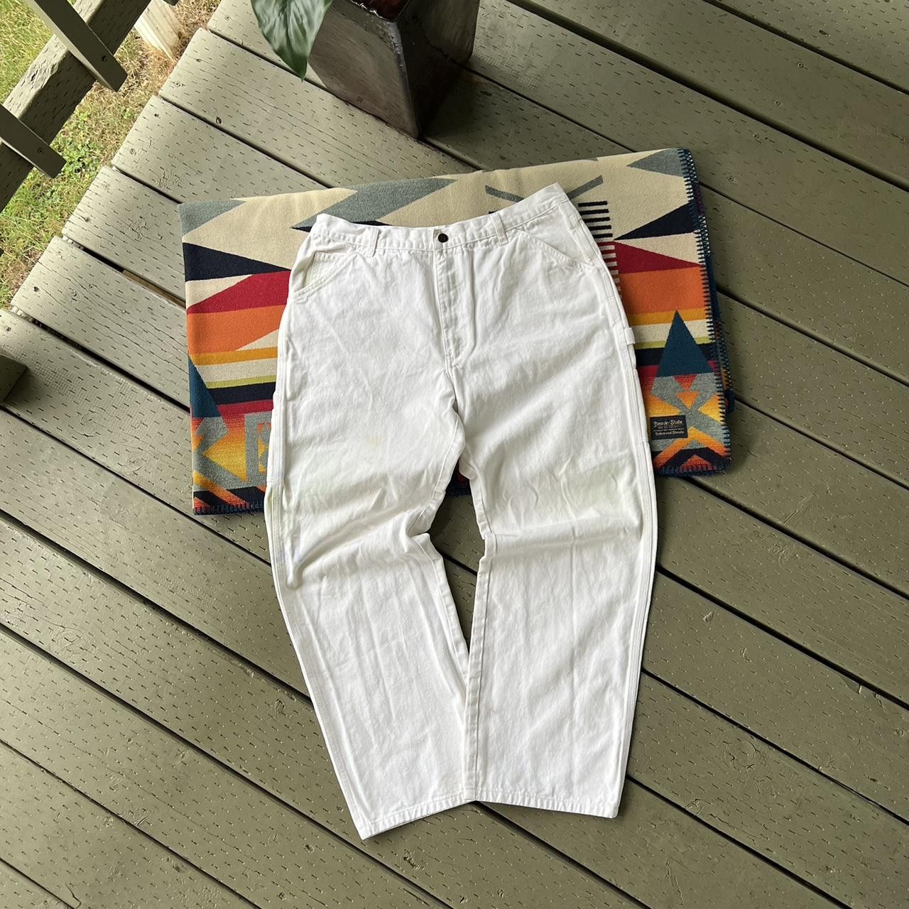 Vintage Vintage carpenter pants 90s painter unisex white Size US 32 / EU 48 - 2 Thumbnail