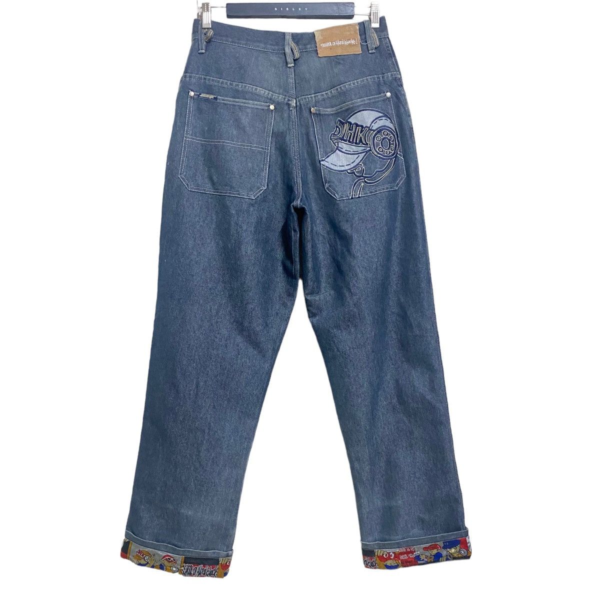 Image of Jnco x Vintage Sohk School Of Hard Knocks Denim Baggy Pants in Grey, Men's (Size 31)