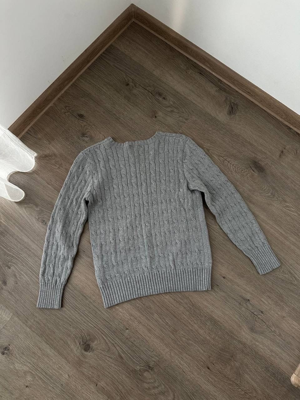 Polo Ralph Lauren × Vintage Vintage Polo Ralph Lauren Cable Knit Gray Sweater Size US S / EU 44-46 / 1 - 11 Thumbnail