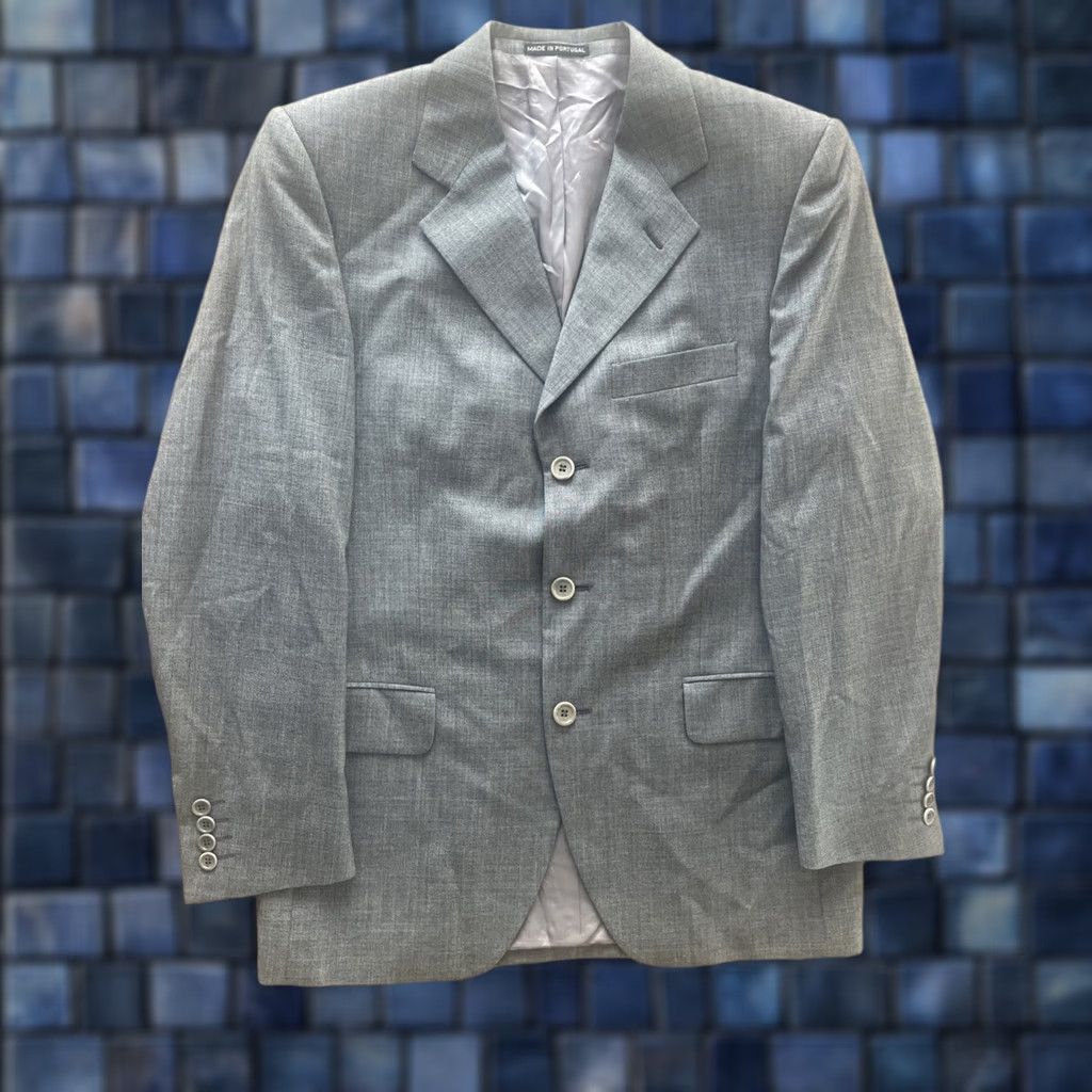 Vintage Vitale Barberis Canonico Sport Coat Blazer Mens 38R Gray Wool 40 Chest Four-Button N/A Defined Size 38R - 1 Thumbnail