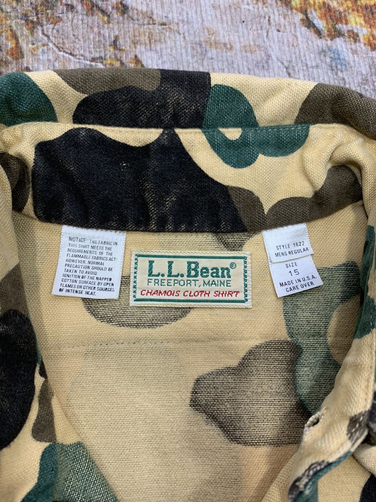 45rpm × Japanese Brand × Vintage LL Bean Camo Cotton Button Shirt Size US L / EU 52-54 / 3 - 3 Thumbnail