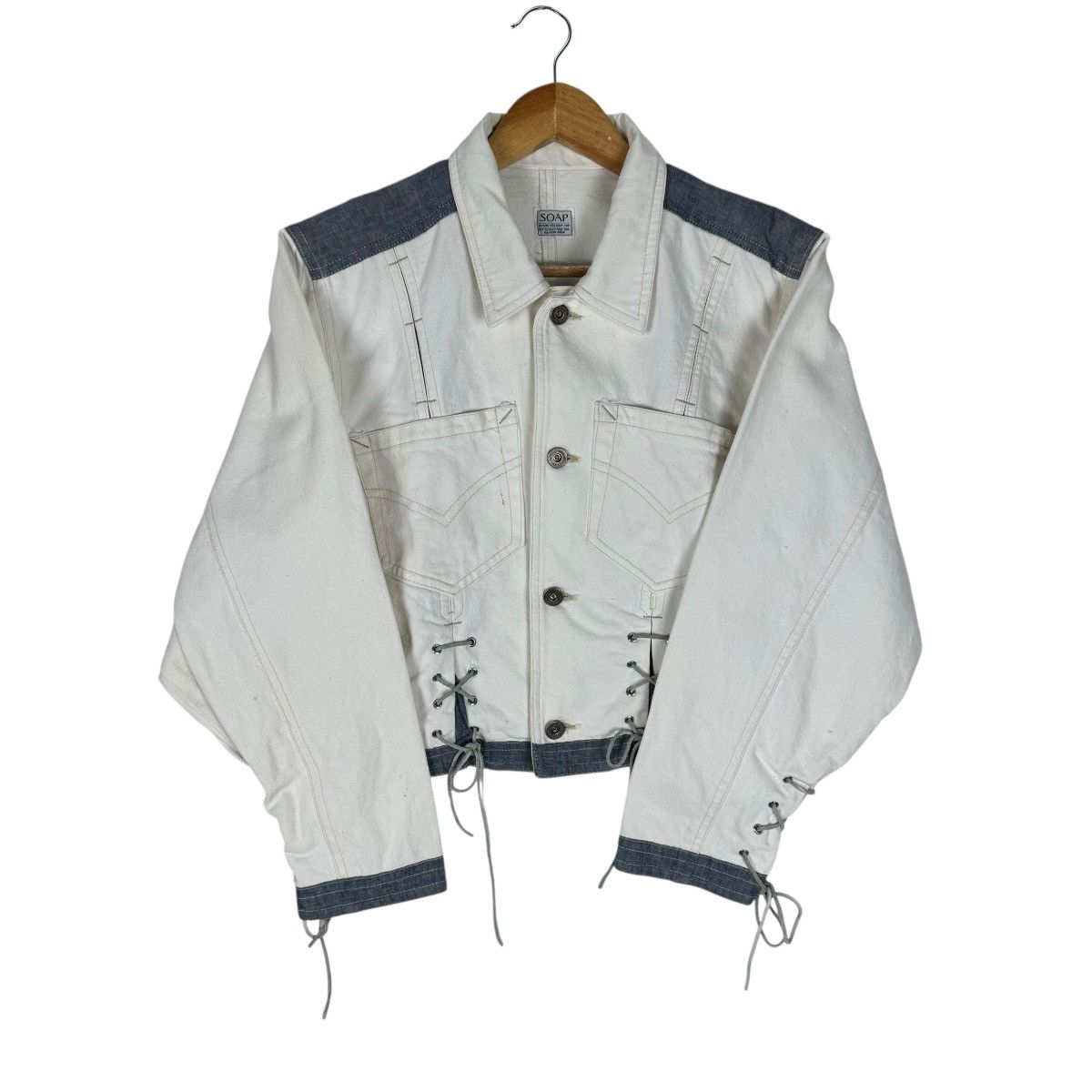 Japanese Brand ❄️SOAP USOP TOYA CROPPED DENIM JACKET Size US S / EU 44-46 / 1 - 5 Thumbnail