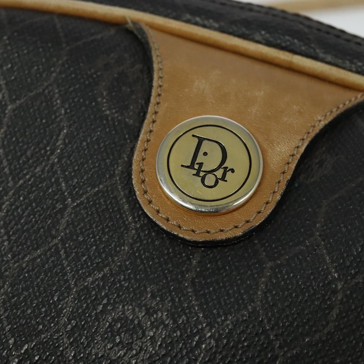 Dior DIOR Honeycomb Canvas Shoulder Bag Pvc Black Gold Size ONE SIZE - 6 Thumbnail