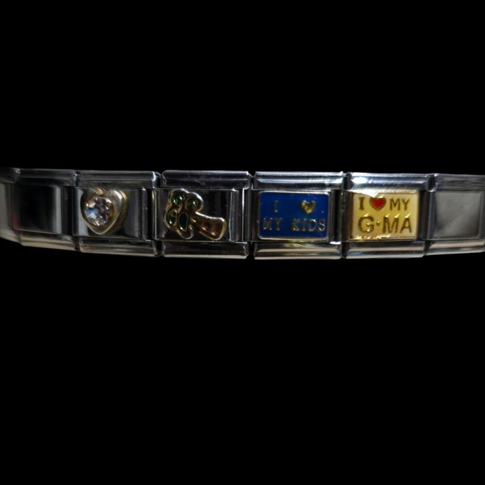 The Unbranded Brand Italian Charm Bracelet Vintage 1990's Sterling Silver Size ONE SIZE - 2 Thumbnail