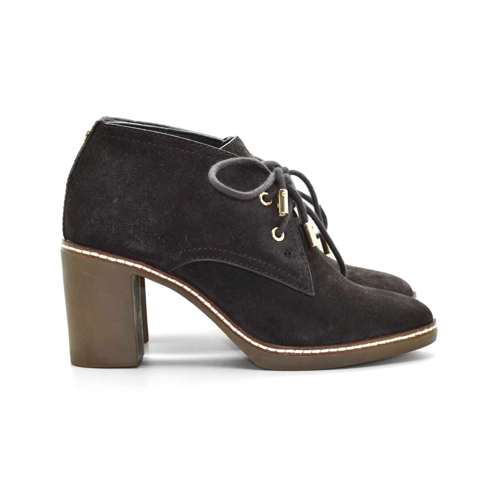 Tory Burch TORY BURCH Hilary Suede Sheep Fur Lining Lace Up Bootie 5.5M Size US 5.5 / IT 35.5 - 2 Thumbnail