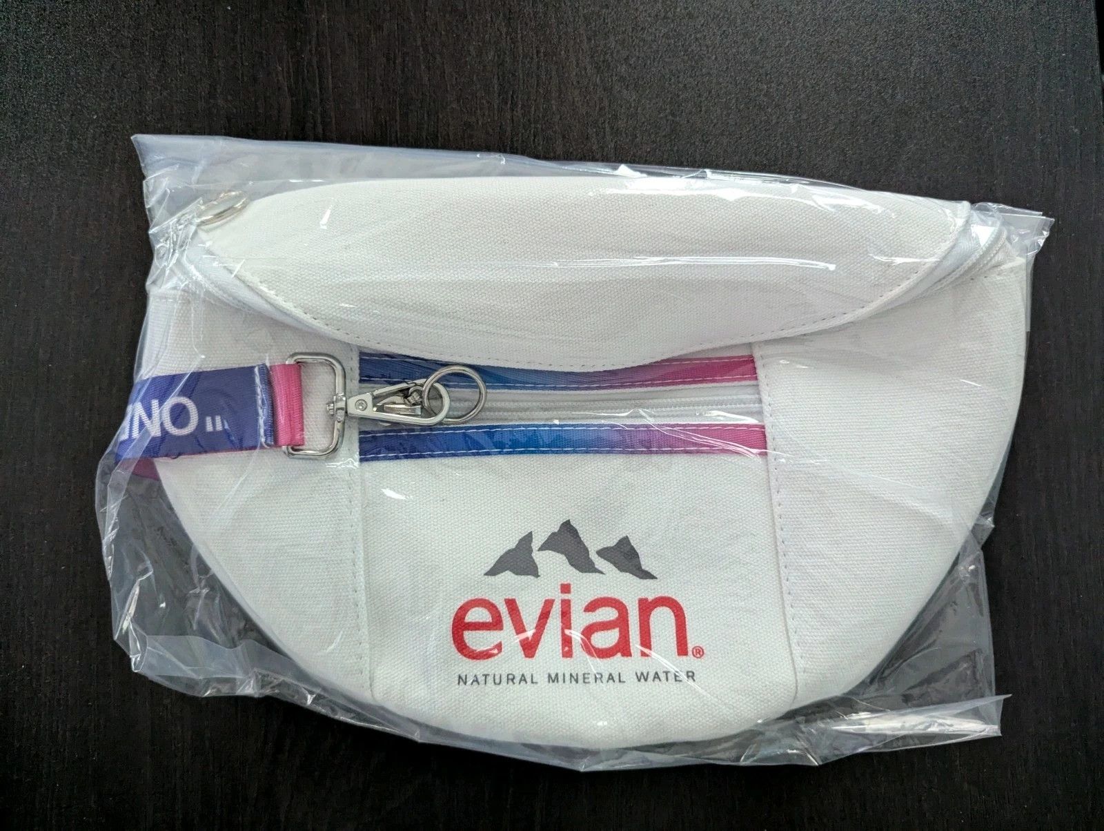 Evian X Virgil Abloh Shoulder Bag Limited Edition in White, Men's