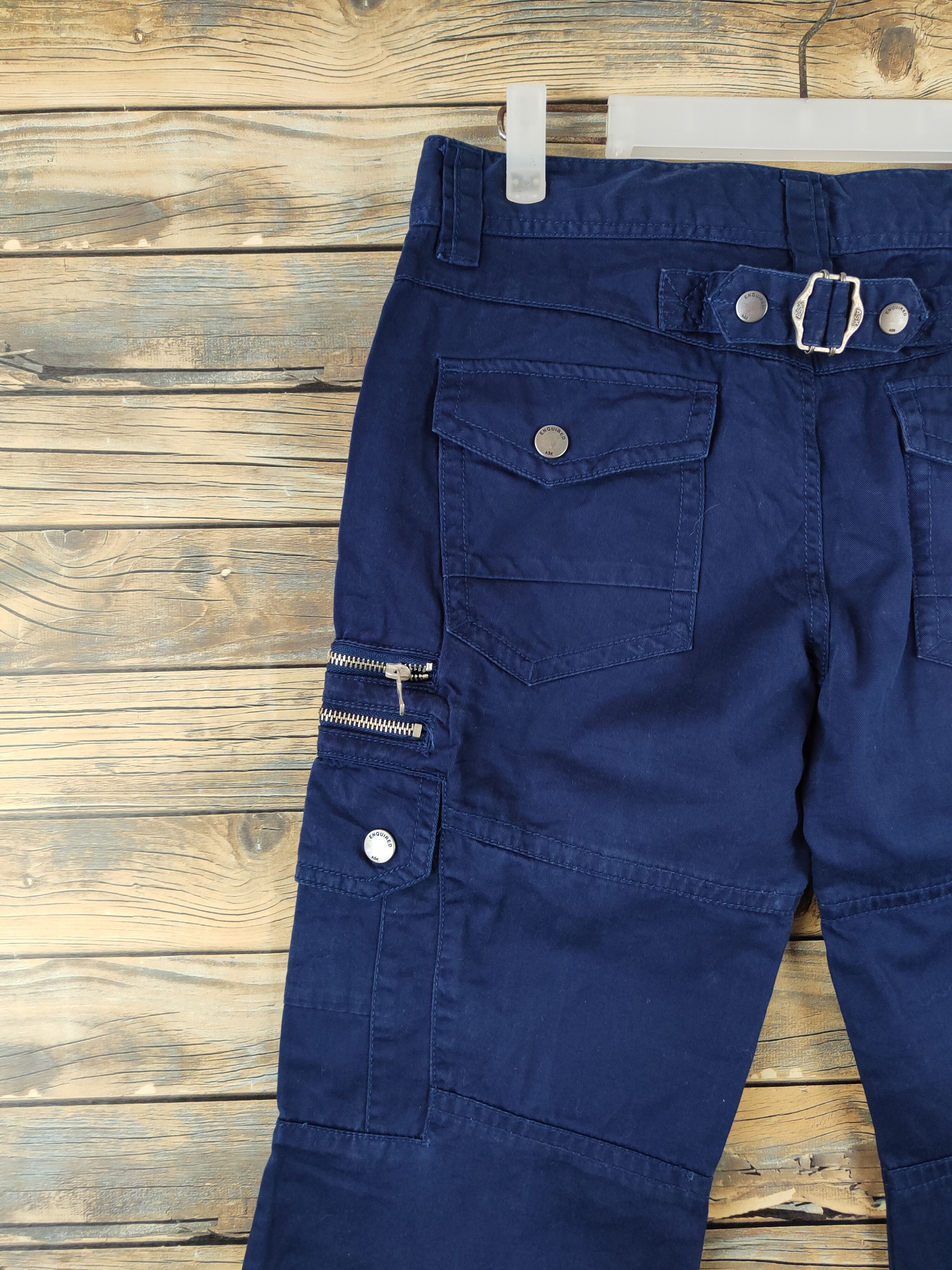 Japanese Brand DLL Ask Enquired Navy Multipocket Tactical Cargo Pants #193 Size US 29 - 10 Thumbnail