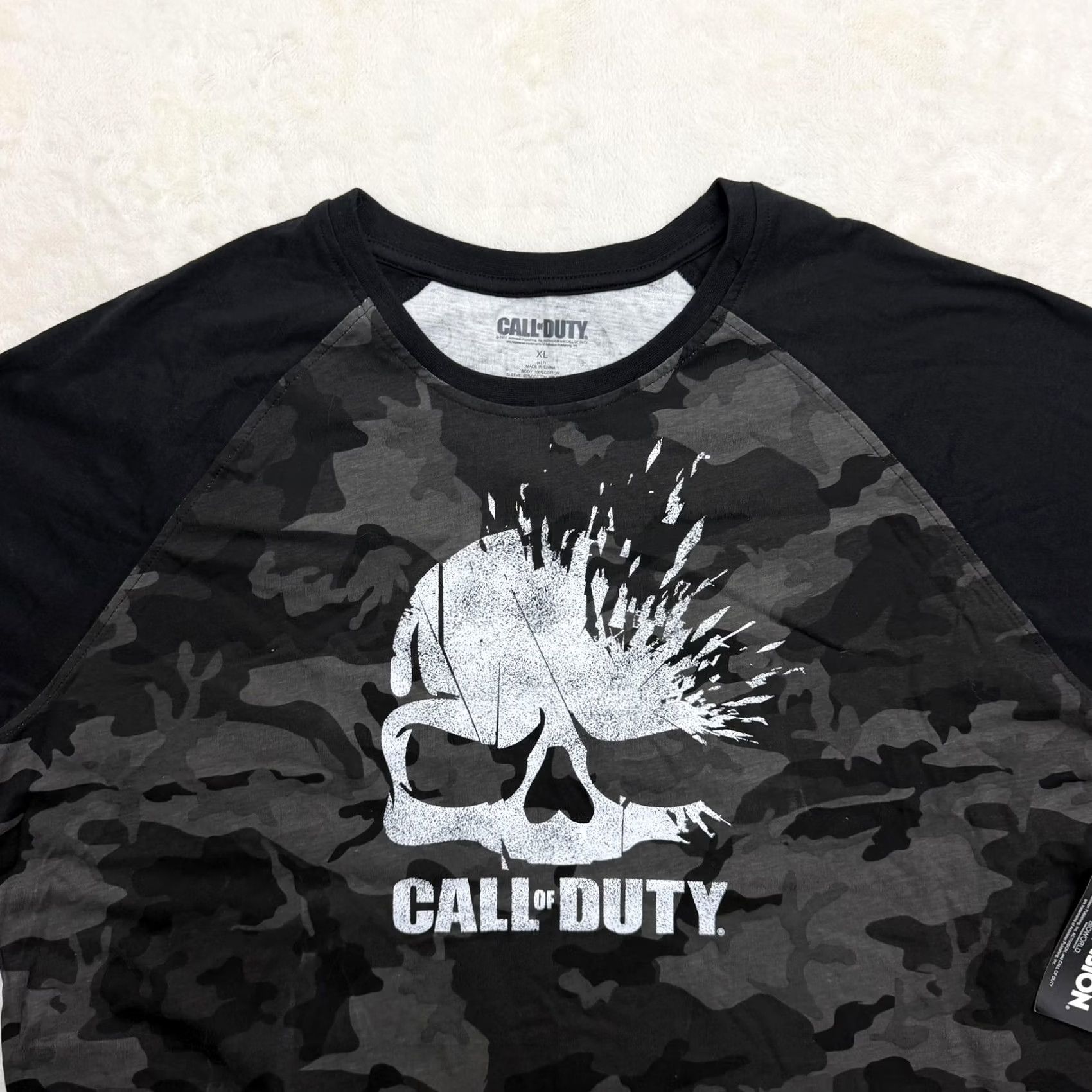 Vintage VINTAGE? Call Of Duty Skull Camo Shirt Mens XL Gray Black Long Sleeve Graphic Tee Size US XL / EU 56 / 4 - 2 Thumbnail