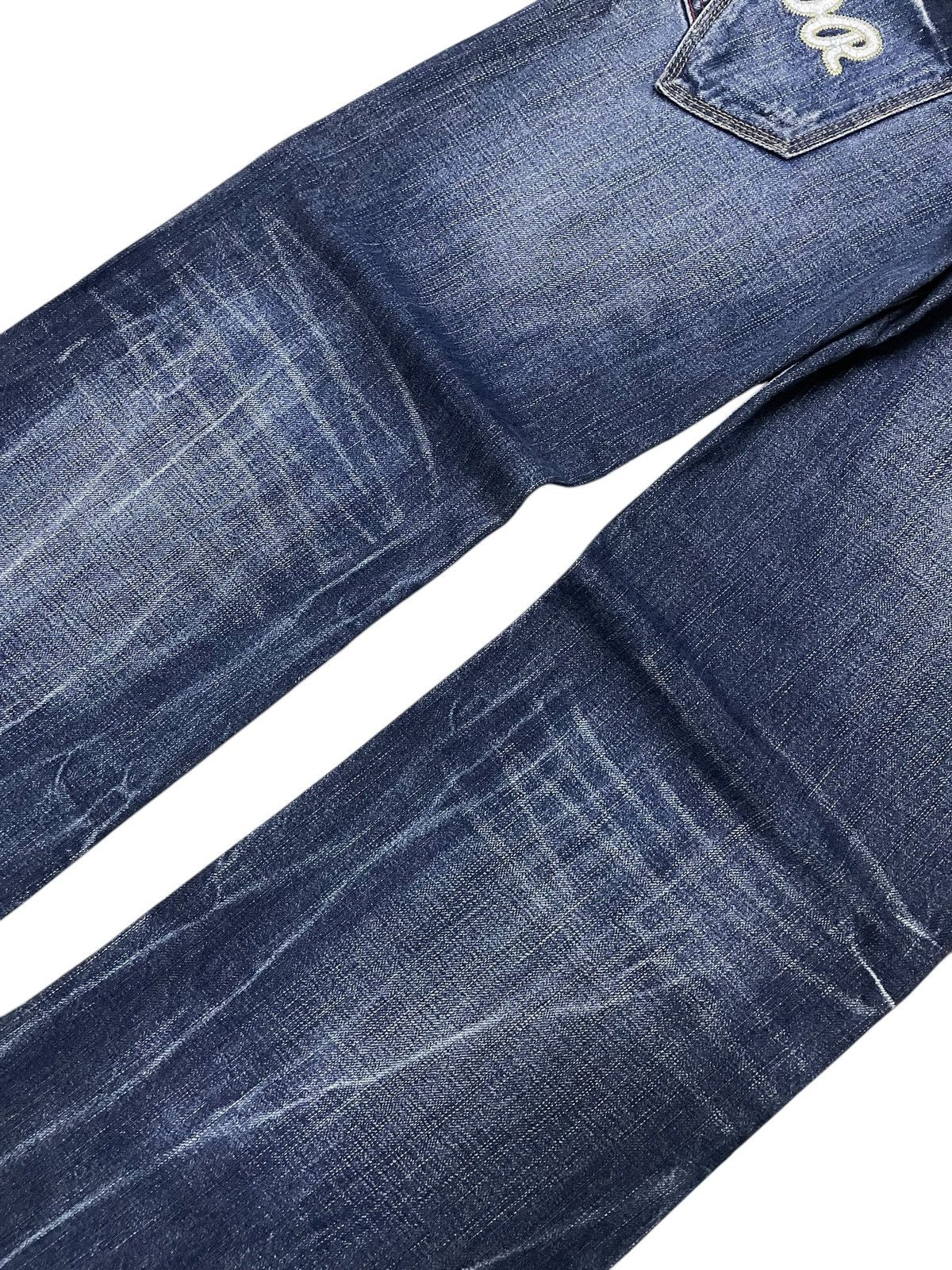 Japanese Brand × Le Grande Bleu (L.G.B.) Oririn Japan Flare Wide Leg Feathers Wings Embroidered Jeans Size US 31 - 4 Thumbnail