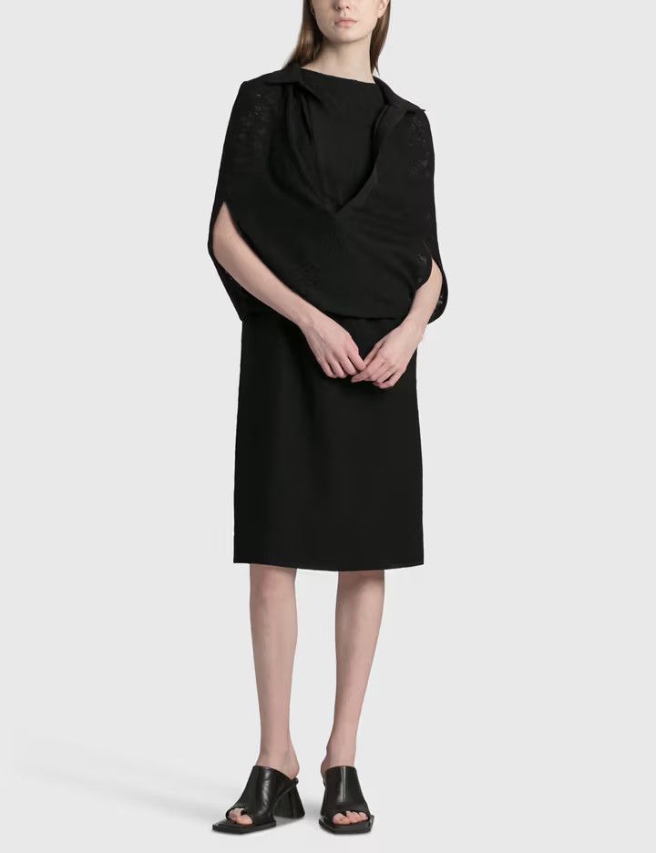 Maison Margiela o1y0625 Midi Dress in Black Size XS / US 0-2 / IT 36-38 - 4 Thumbnail