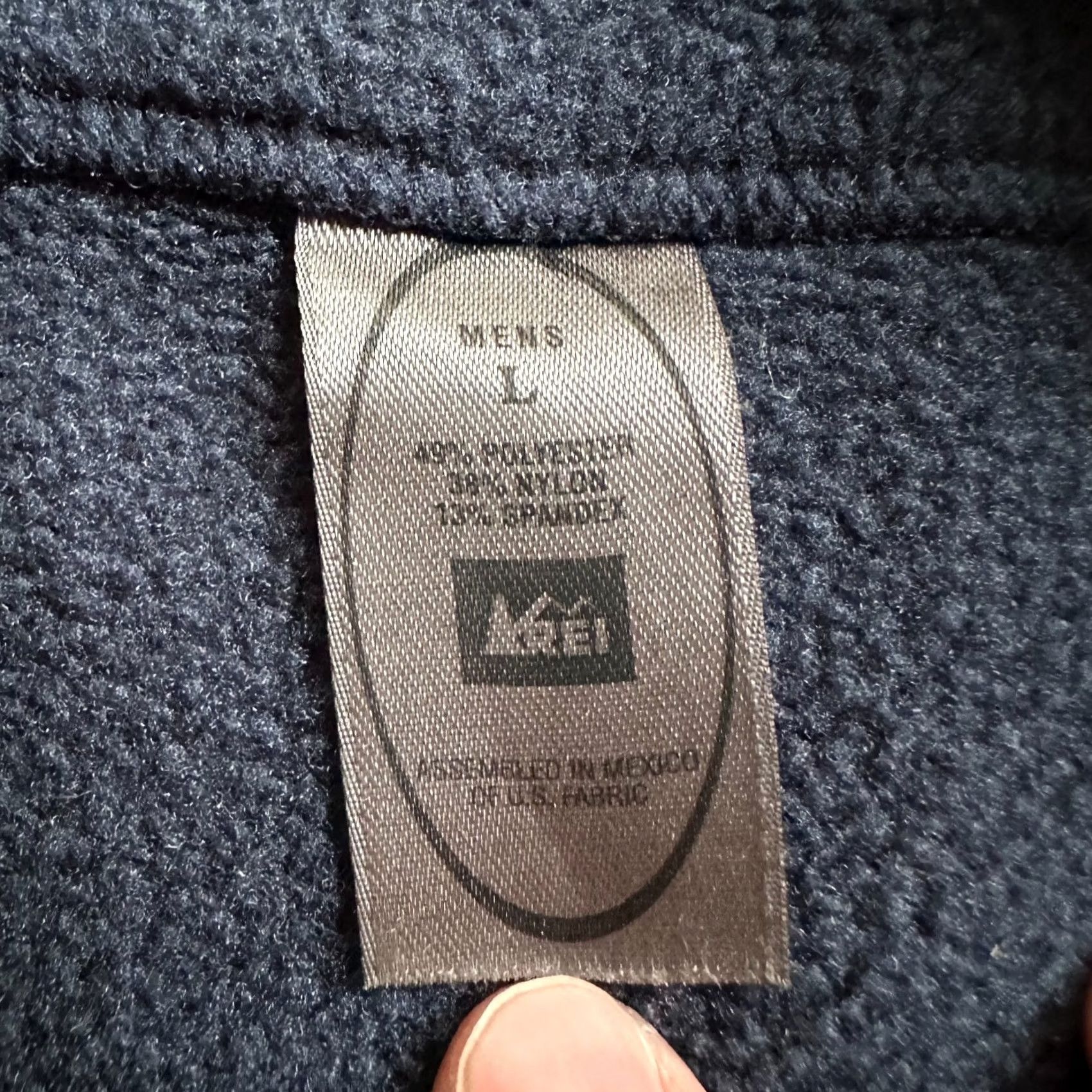Vintage REI Full Zip Mock Neck Fleece Sweater Navy Blue L Mens Size US L / EU 52-54 / 3 - 4 Thumbnail