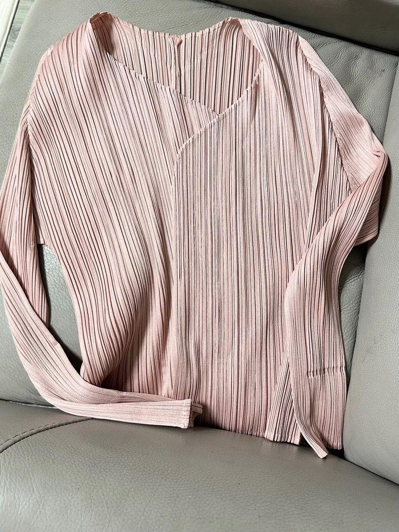 Issey Miyake issey miyake size:3 Cherry blossom pink pleated cardigan Size XXS / US 00 / IT 34 - 1 Thumbnail