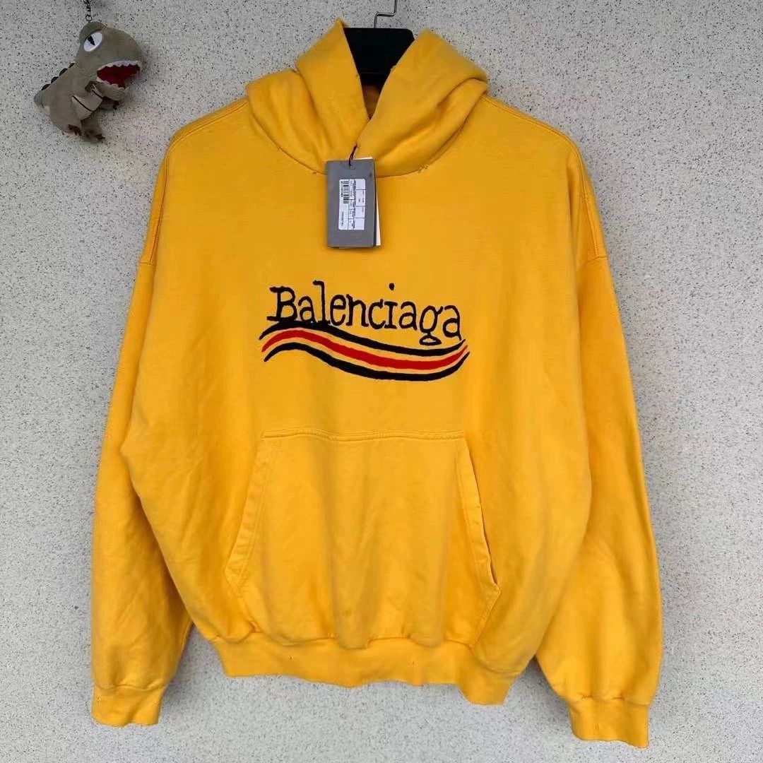 Balenciaga Balenciaga latest yellow graffiti cola hoodie Size US M / EU 48-50 / 2 - 1 Thumbnail