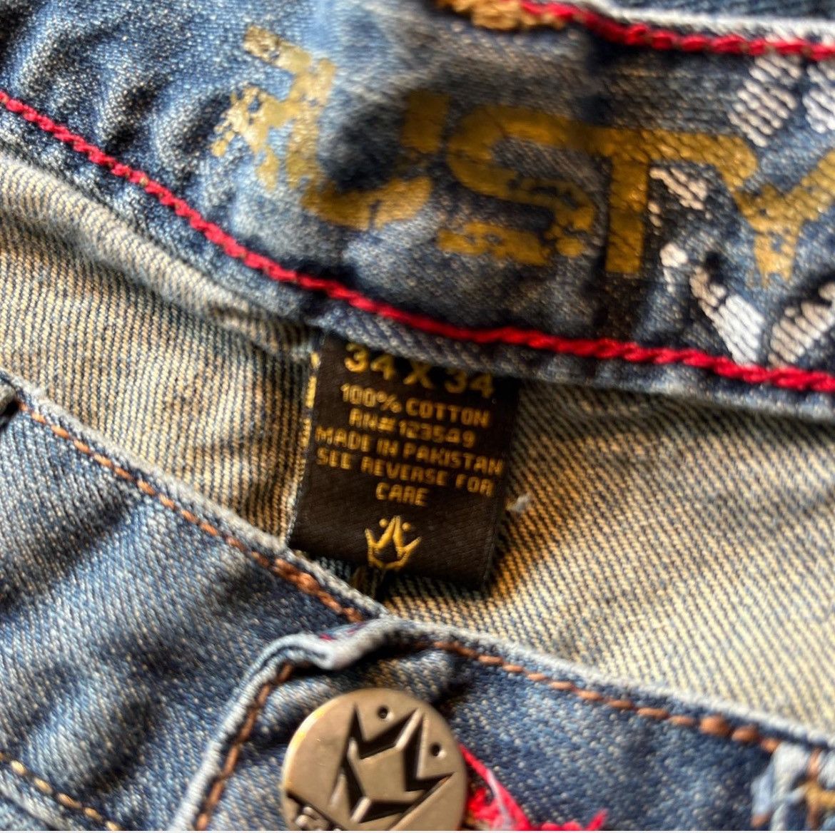 Rusty × Vintage 34x34 Rusty Baggy Vintage Blue Jeans Size US 34 / EU 50 - 4 Thumbnail