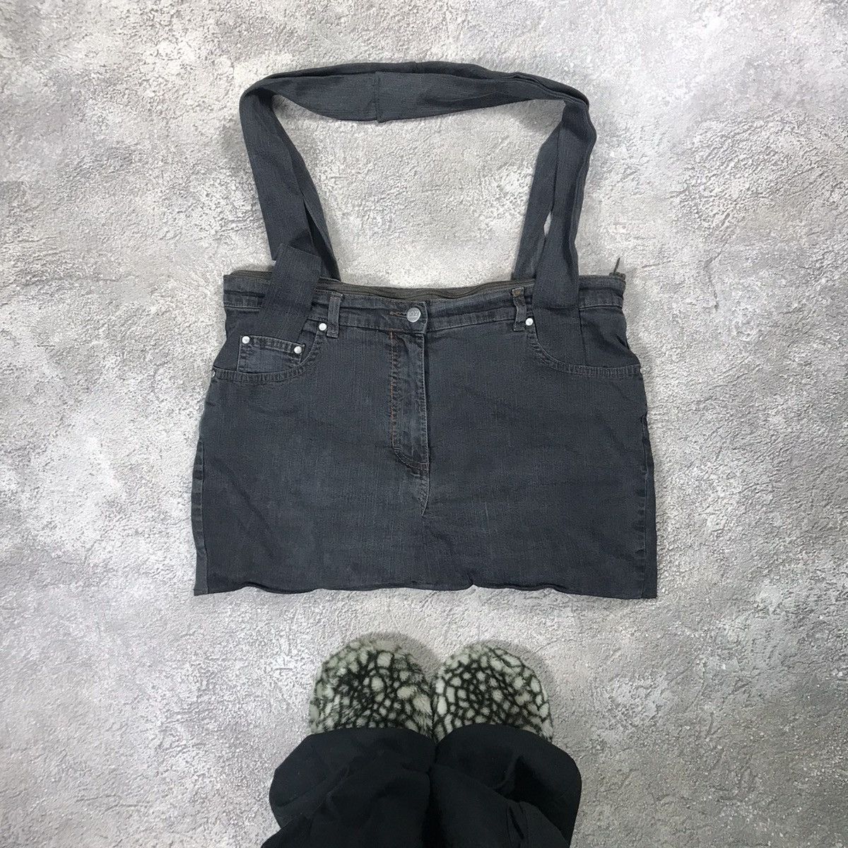 Vintage Y2K Denim Crossbody Bag Junya Watanabe Style Japanese OS Size ONE SIZE - 1 Thumbnail