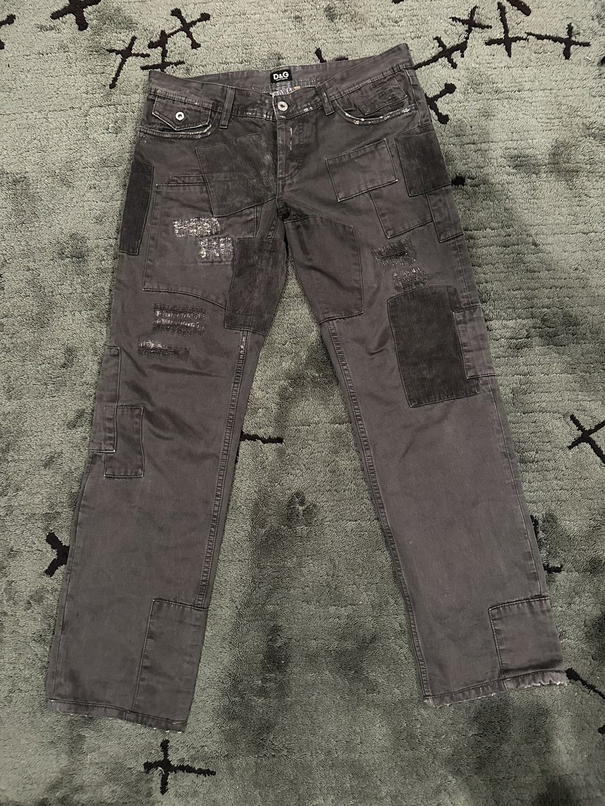 Vintage D&G Dolce & Gabana Patchwork Denim Pants