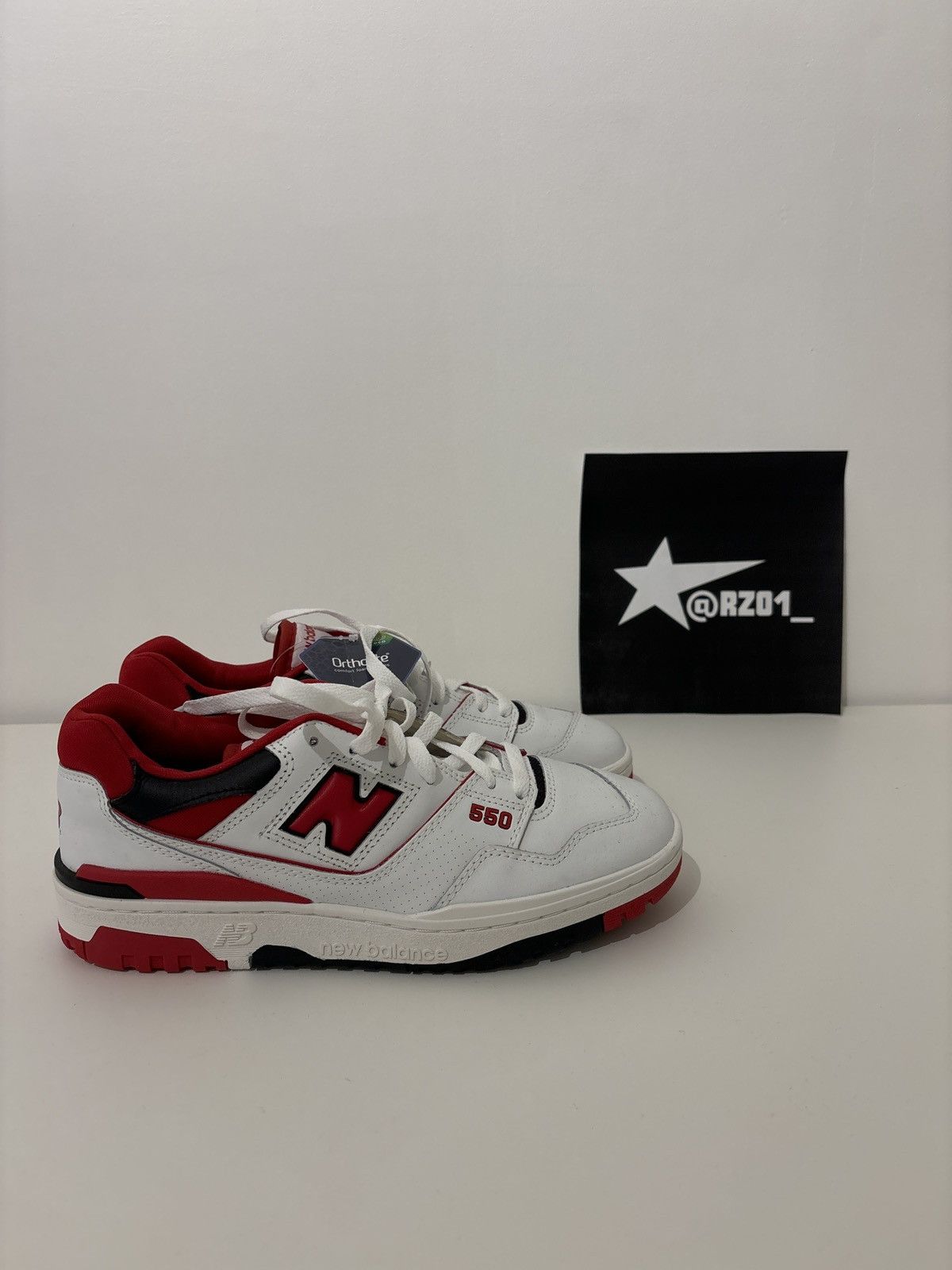 New Balance New Balance 550 White / Red - US 9 Size US 9 / EU 42 - 4 Thumbnail