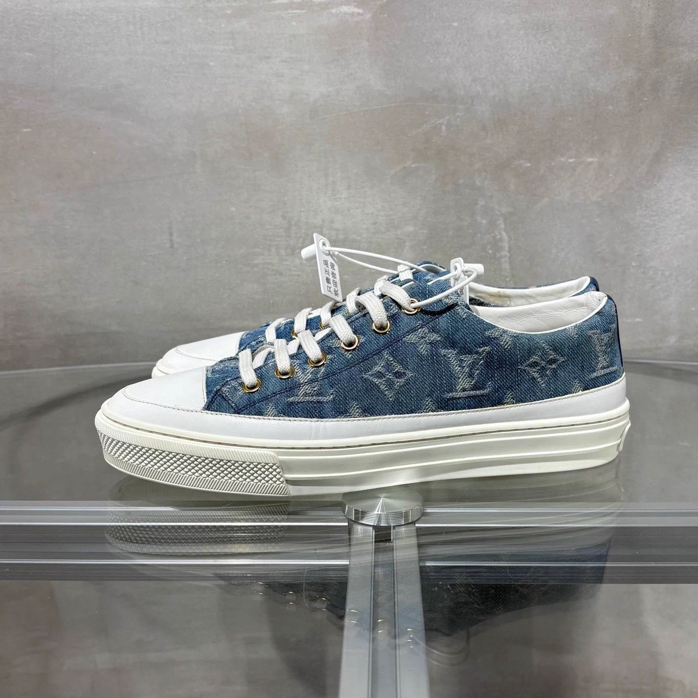 Louis Vuitton LV Stellar Denim Sneakers EU38 YH17743 Size US 7 / IT 37 - 3 Thumbnail