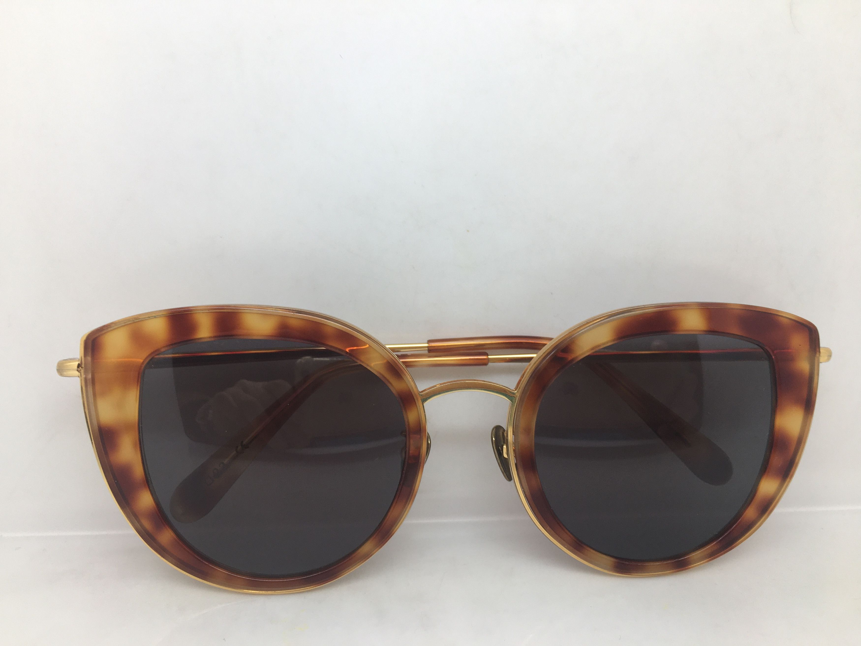 Other Handmade Oversize Cateye Sunglasses Frame Tortoise Gold Size ONE SIZE - 5 Thumbnail