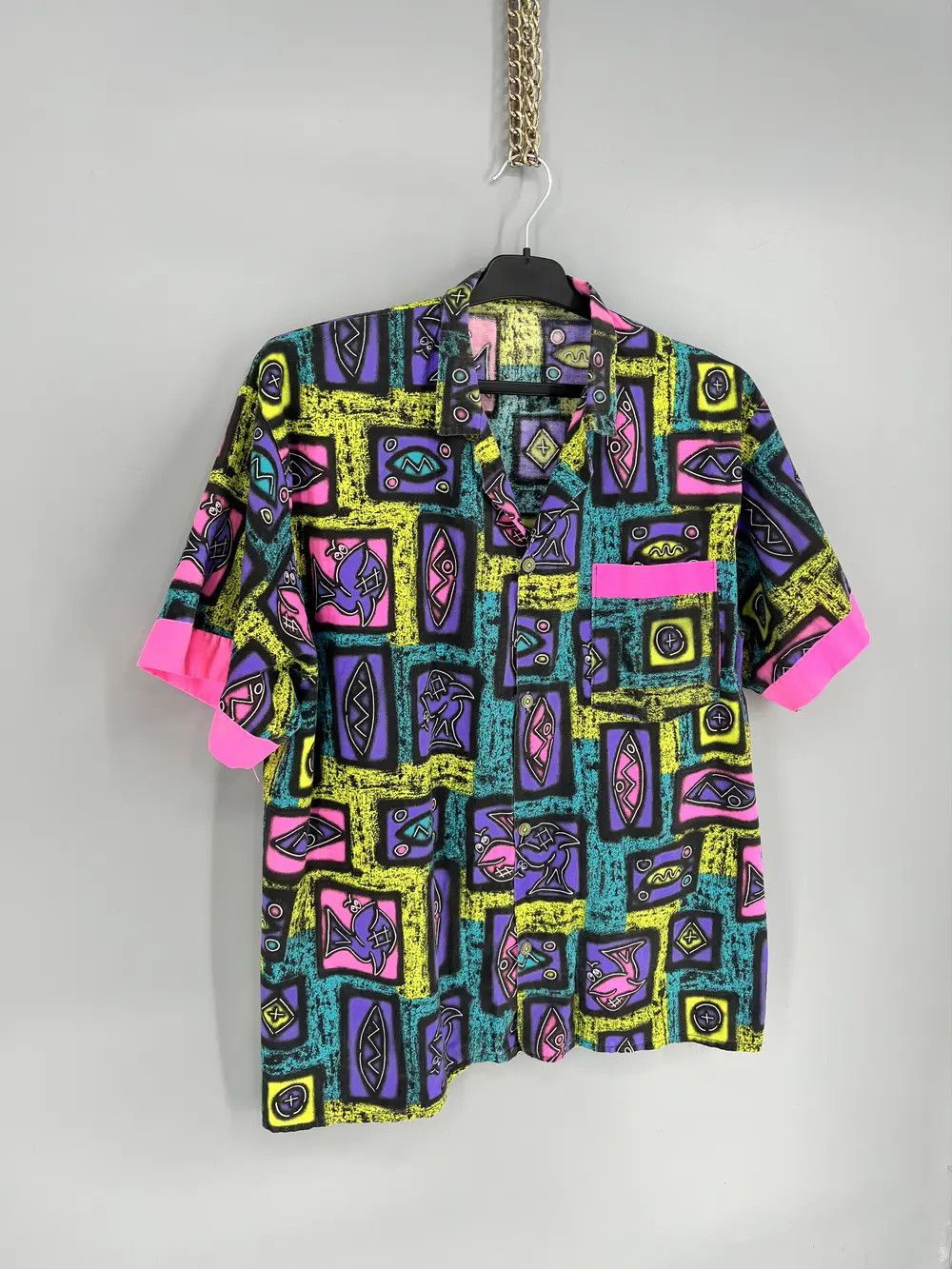Vintage Vintage 90s Art Streetwear Hawaiian Travis Scott style Size US M / EU 48-50 / 2 - 2 Thumbnail