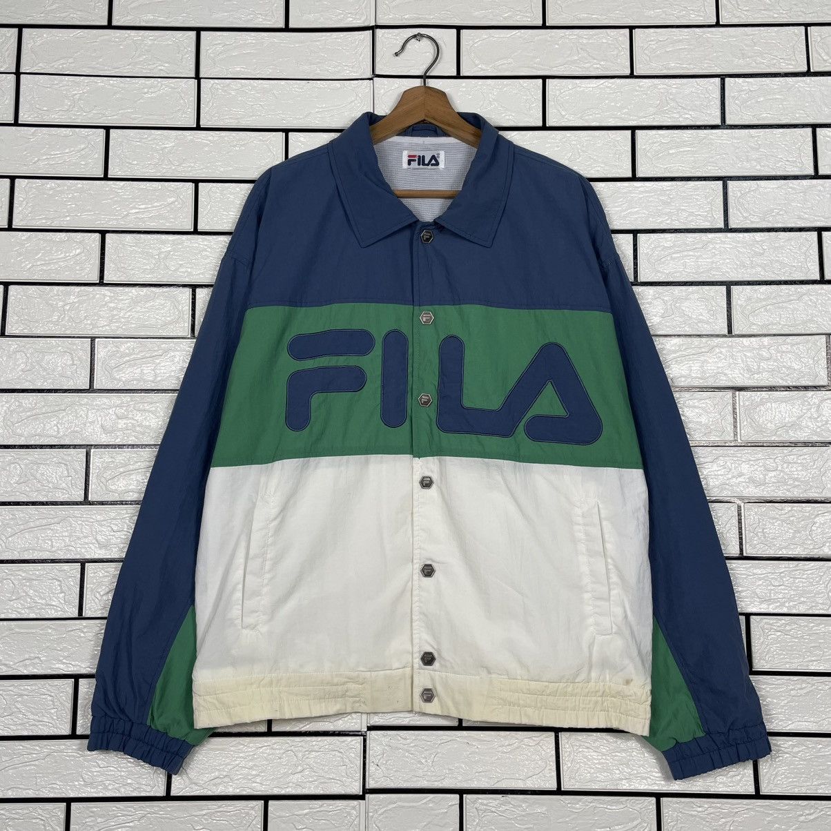 Fila Vtg Fila Big Logo Color Block Jacket Size US L / EU 52-54 / 3 - 1 Thumbnail