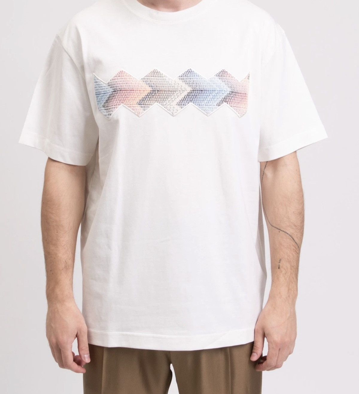Missoni Missoni Knit Panel T-Shirt L white $500 Size US L / EU 52-54 / 3 - 1 Thumbnail