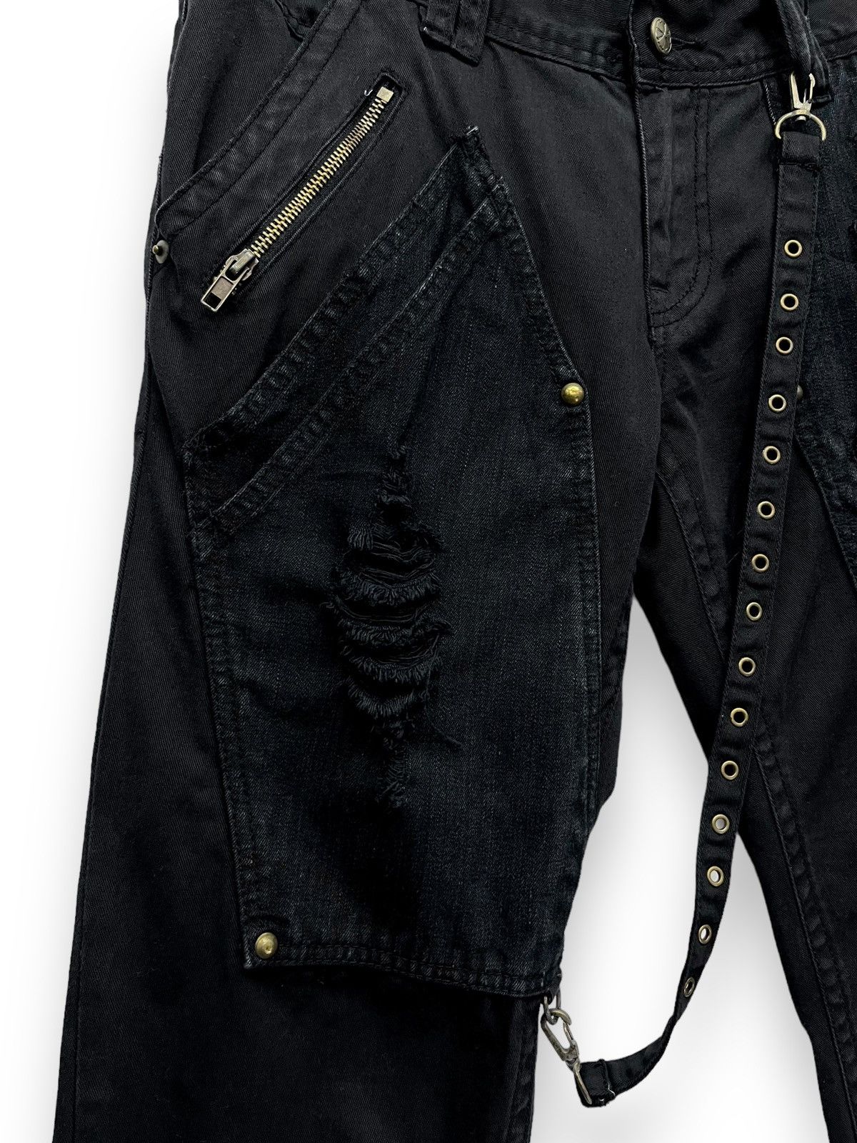 KMRii × Le Grande Bleu (L.G.B.) × Seditionaries 💥🔥MIDAS Seditionaries Punk Bondage Multipocket FLARE Pants Size US 31 - 9 Thumbnail