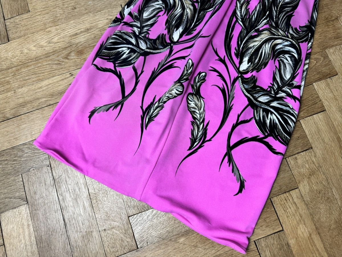 Roberto Cavalli Roberto Cavalli Pink Feathers Print Zip Dress IT42 ~ S-M Size M / US 6-8 / IT 42-44 - 10 Thumbnail
