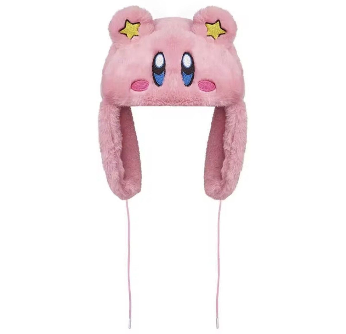 Japanese Brand Japanese Cartoon Pink Ski Plush Warm Trapper Hat Size ONE SIZE - 2 Thumbnail