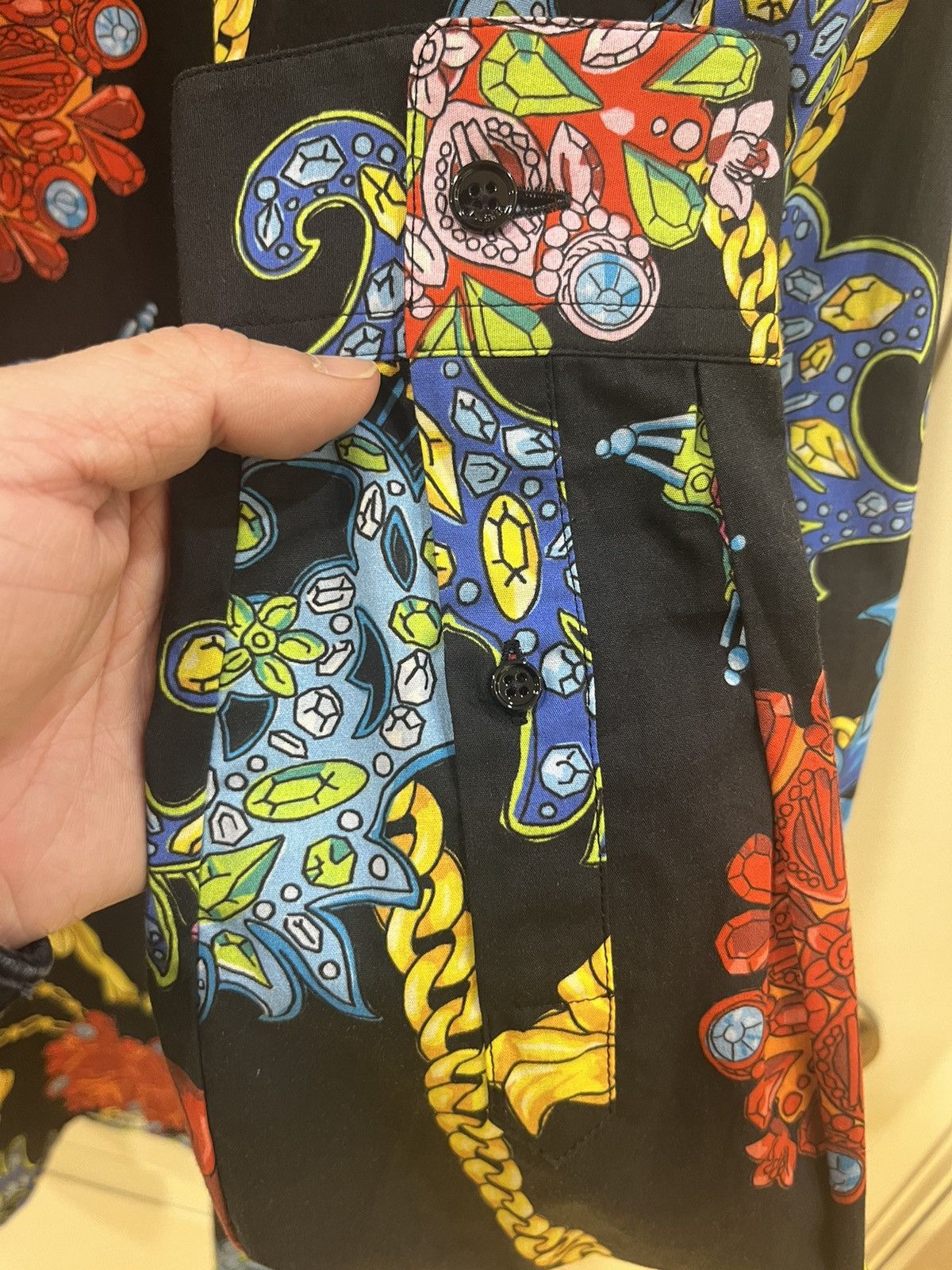 Versace floral chain print shirt collar size39 Size US M / EU 48-50 / 2 - 11 Thumbnail