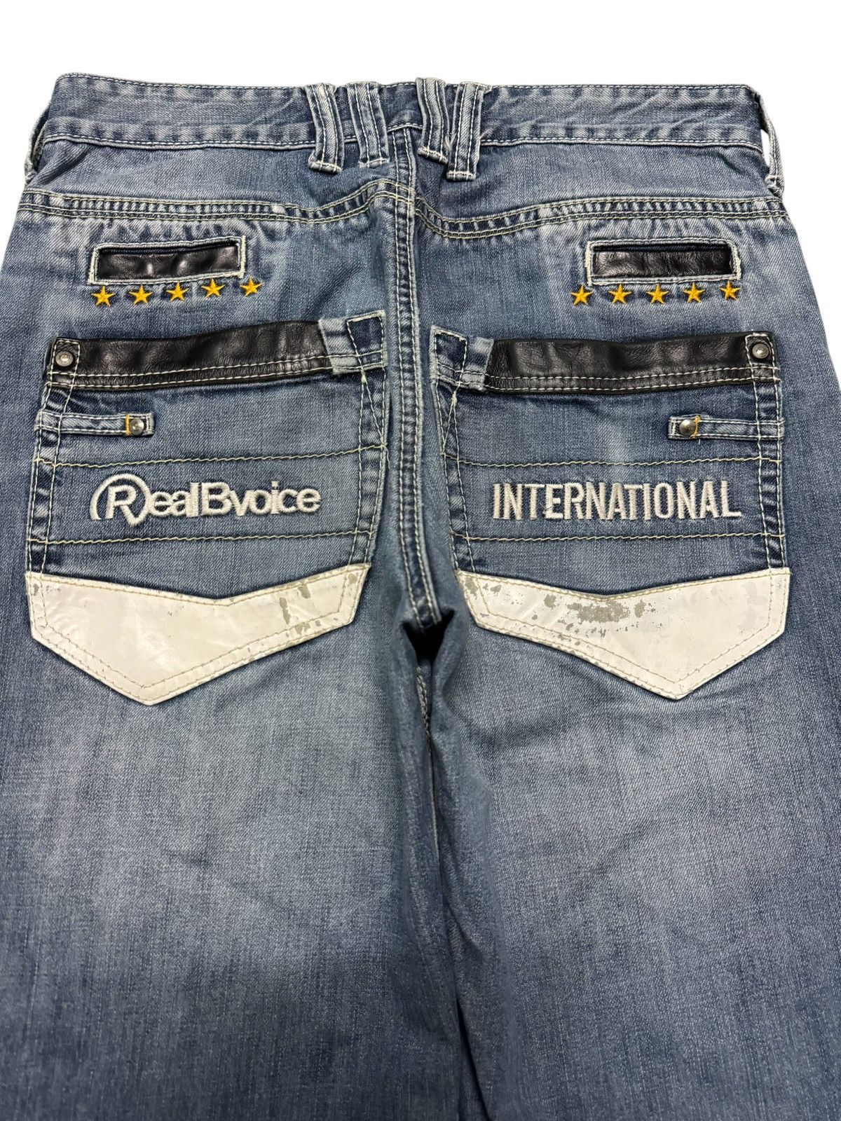 Kapital VINTAGE 90's REALBVOICE WASH PATCHWORK RARE DENIM Size US 29 - 15 Thumbnail
