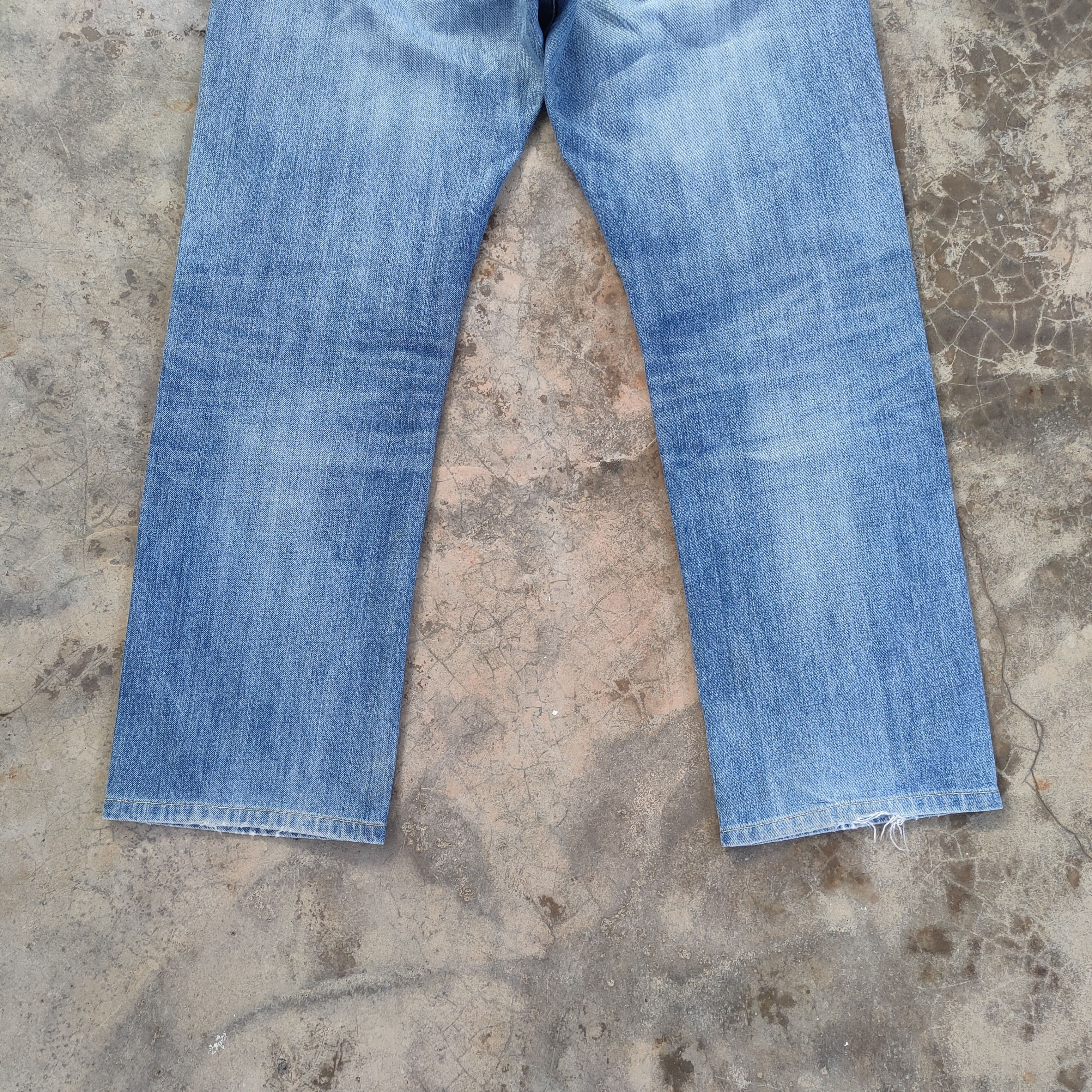 Japanese Brand VINTAGE JAPANESE STRAIGHT FADED DISTRESSED JEAN DENIM PANTS Size US 34 / EU 50 - 9 Thumbnail