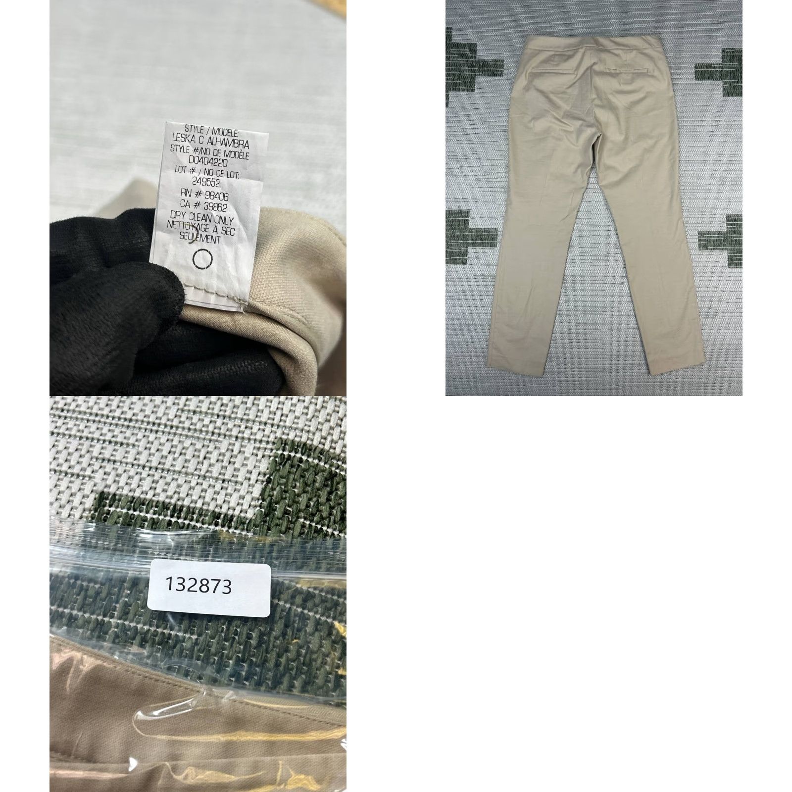 Theory Theory Dress Pants Womens 8 Khaki Beige Slim Shirt Pants Women Dress Pants Slim Bl Size 30" / US 8 / IT 44 - 8 Thumbnail