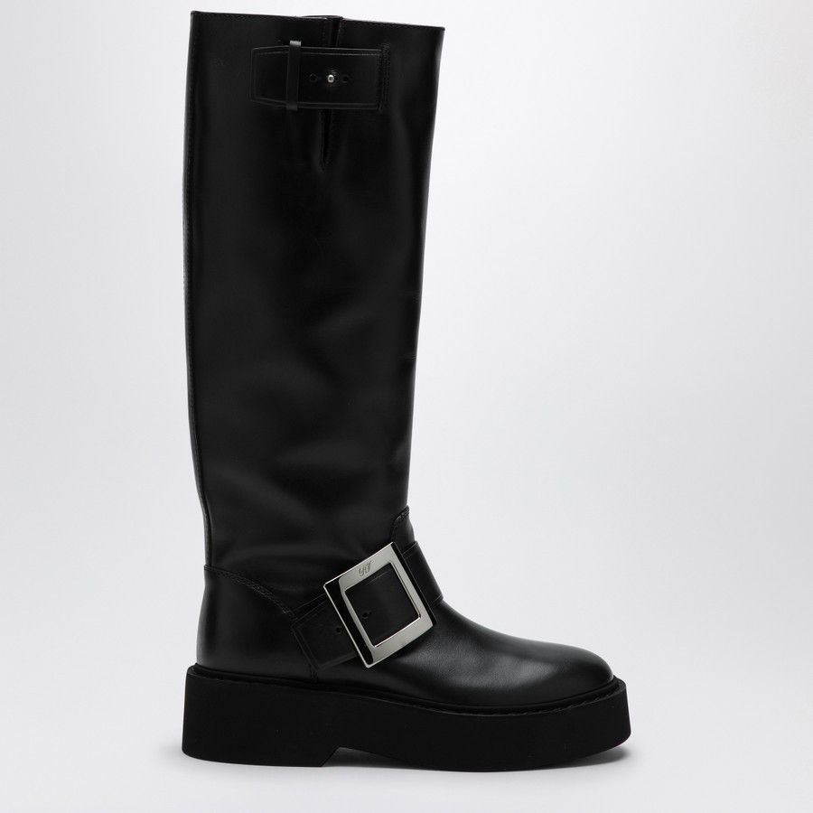 Roger Vivier o1d2blof0924 Leather Boots in Black Size US 9 / IT 39 - 1 Thumbnail