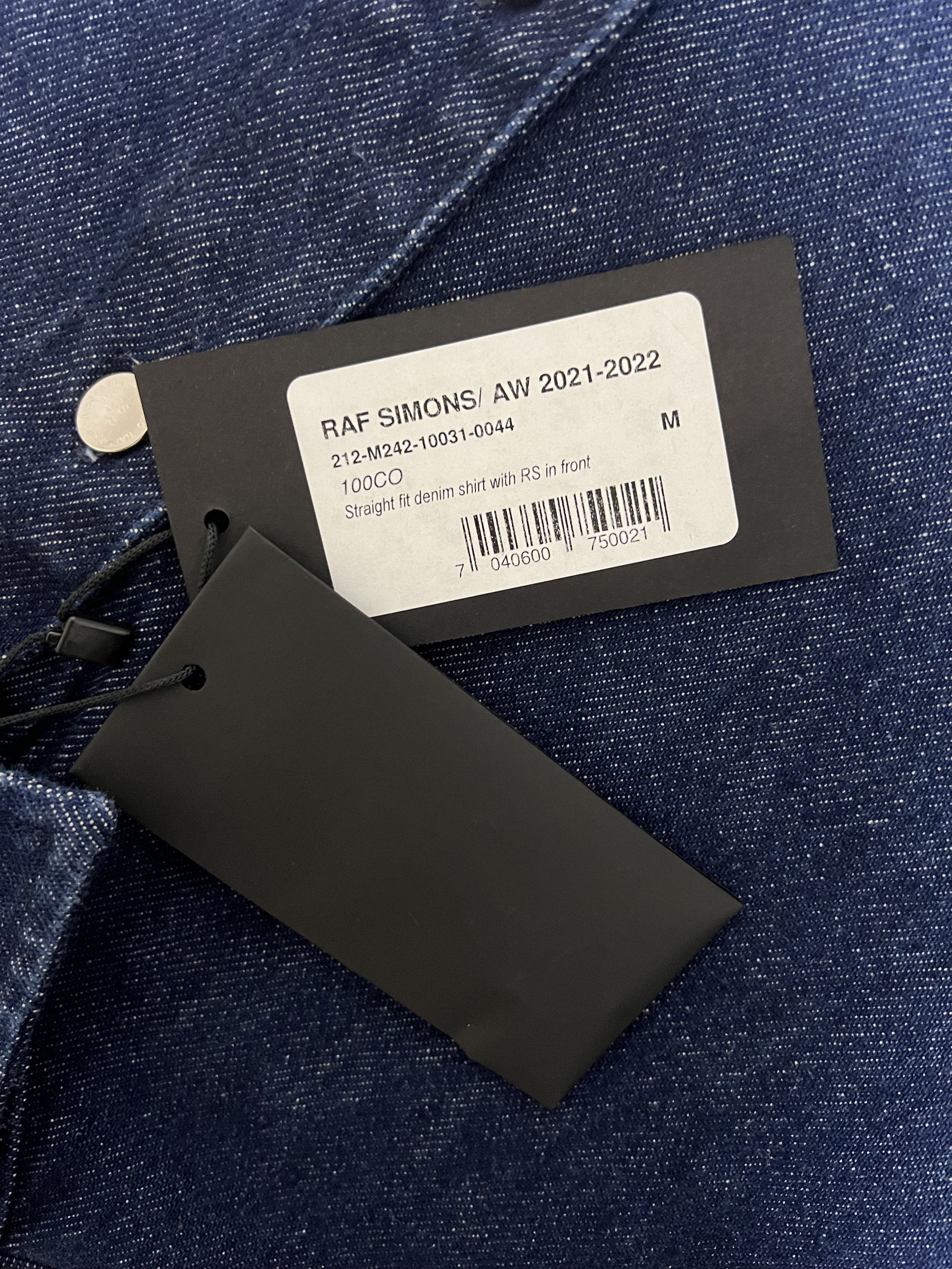 Raf Simons 💚 AW21 Raf Simons Straight Fit Denim Shirt Medium NEW Size US M / EU 48-50 / 2 - 10 Thumbnail