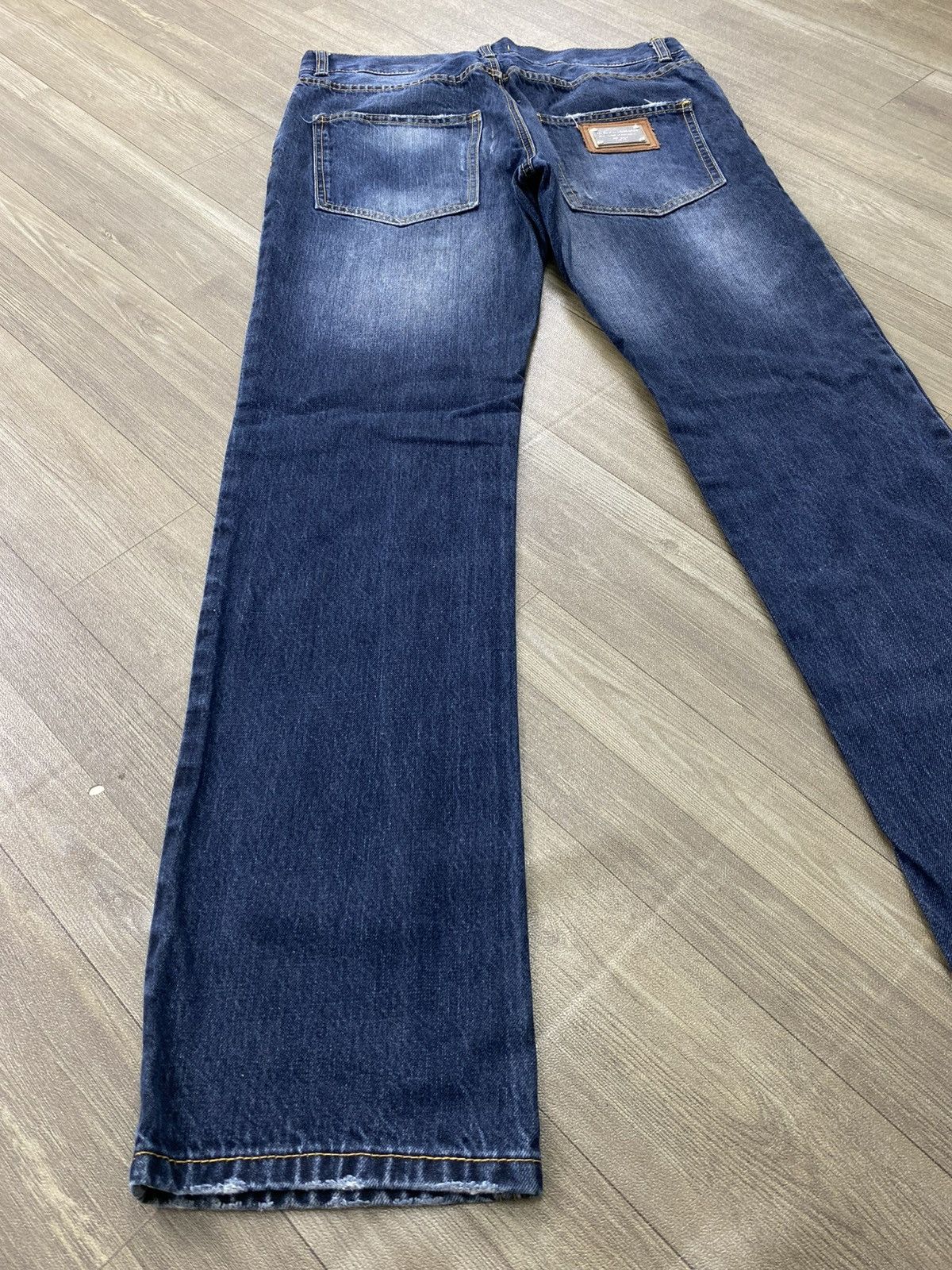 Dolce & Gabbana 2000s Dolce Gabbana Distressed Faded Straight Jeans Luxury Size US 34 / EU 50 - 15 Thumbnail