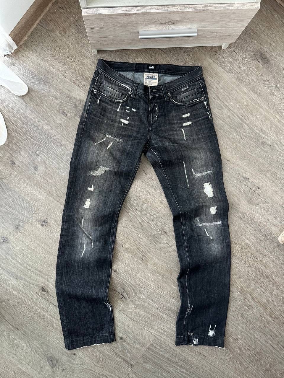Dolce & Gabbana × Vintage Vintage Dolce Gabbana Denim Black Power Pants Size US 30 / EU 46 - 5 Thumbnail
