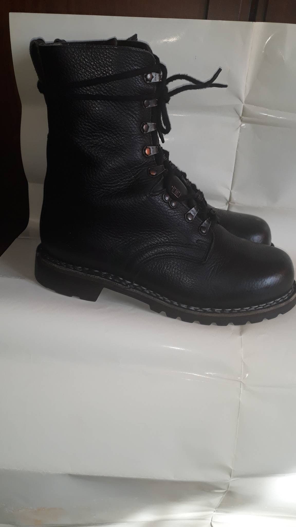 Vintage RARE Vintage 70s Kampfstiefel 77 ARMY BOOTS, 26,0 Size US 7.5 / EU 40-41 - 3 Thumbnail