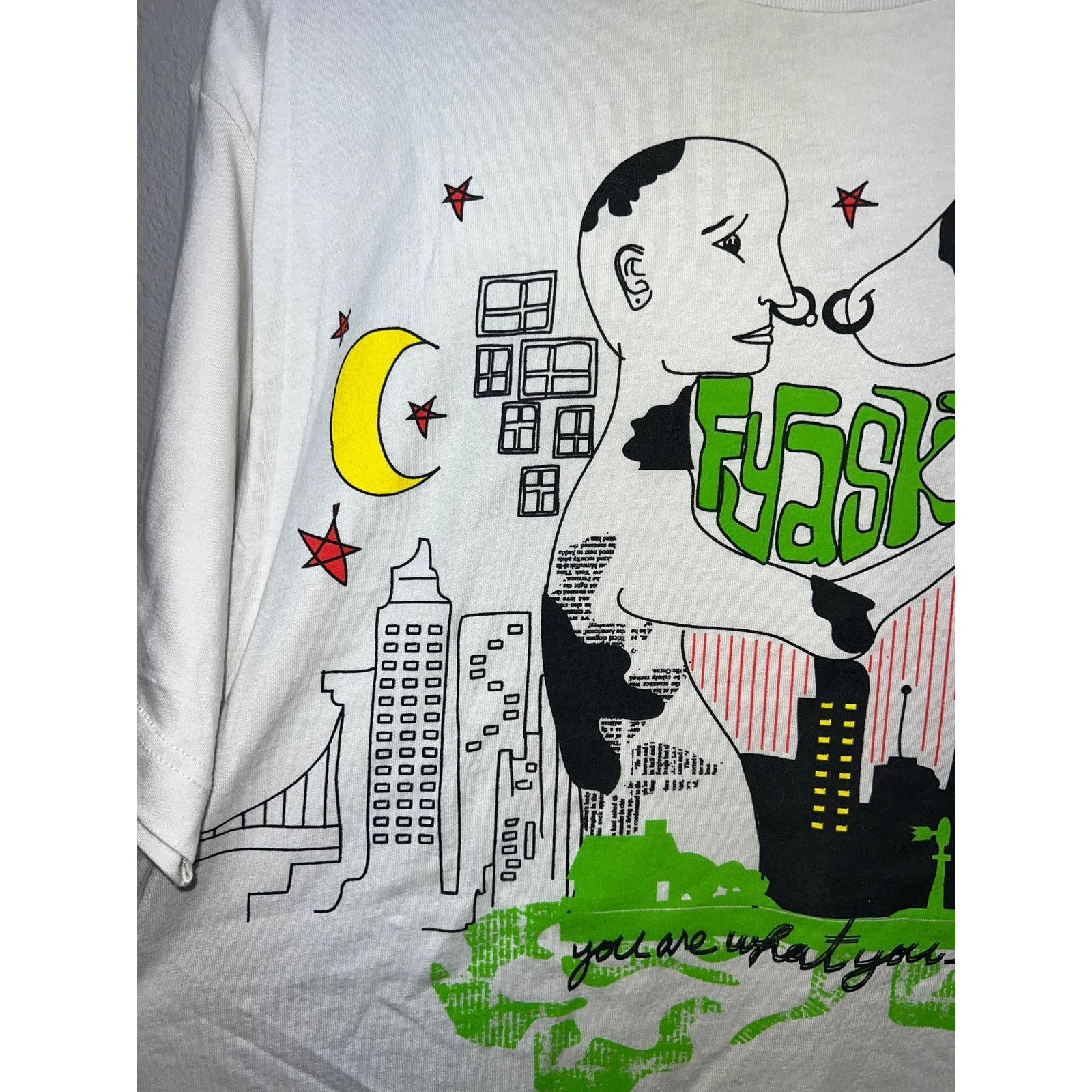 Band Tees Fyasko Shirt You Are What You Eat Cow Peace Vegetarian Tee L Size US L / EU 52-54 / 3 - 2 Thumbnail